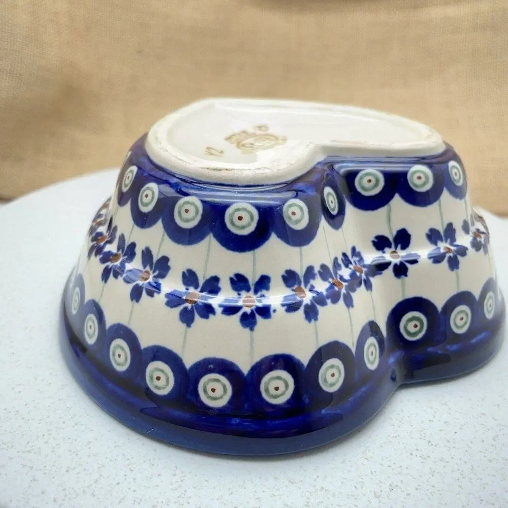 Boleslawiec Pottery Heart Shaped Bowl 6